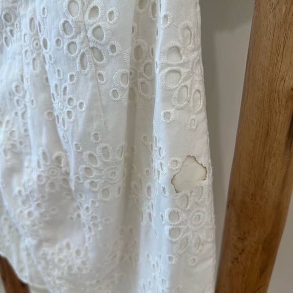 LPA Fitted Lace Up Mini Dress in Ivory - Picture 8 of 8